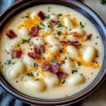 Bacon Cheddar Gnocchi Soup