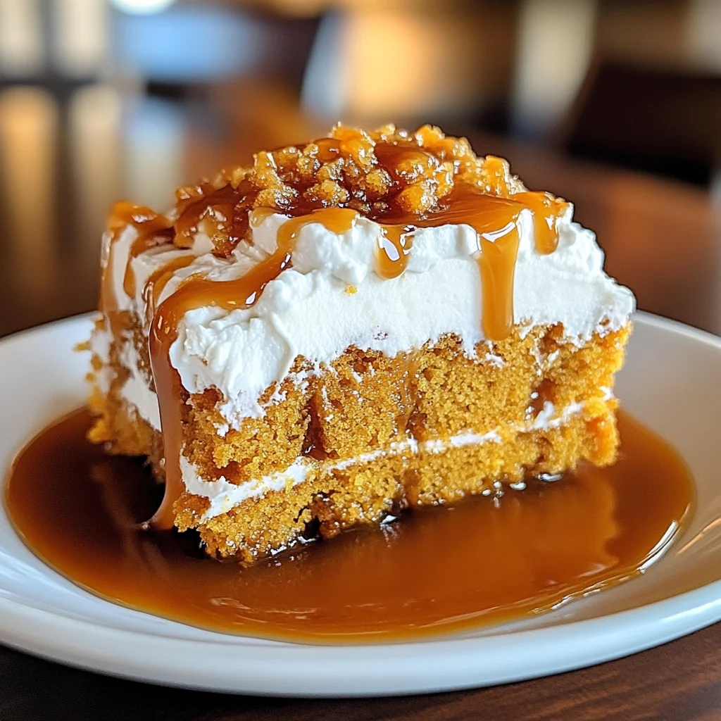 Caramel Pumpkin Poke Cake