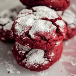 Chewy Red Velvet Crinkle Cookies with Cake Mix