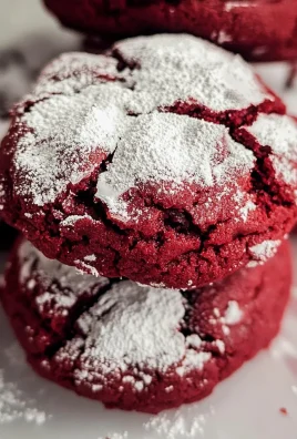 Chewy Red Velvet Crinkle Cookies with Cake Mix