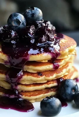 Chickpea Flour Pancakes with Blueberry Compote