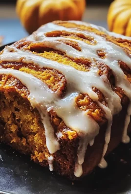 Cinnamon Roll Pumpkin Bread with Cream Cheese Glaze