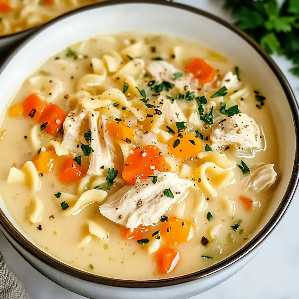 Creamy Crack Chicken Noodle Soup Recipe
