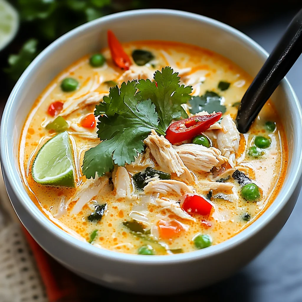 Crockpot Thai Coconut Chicken Soup