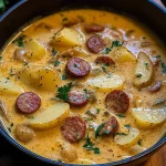 Delicious Cajun Potato Soup Recipe with Andouille Sausage