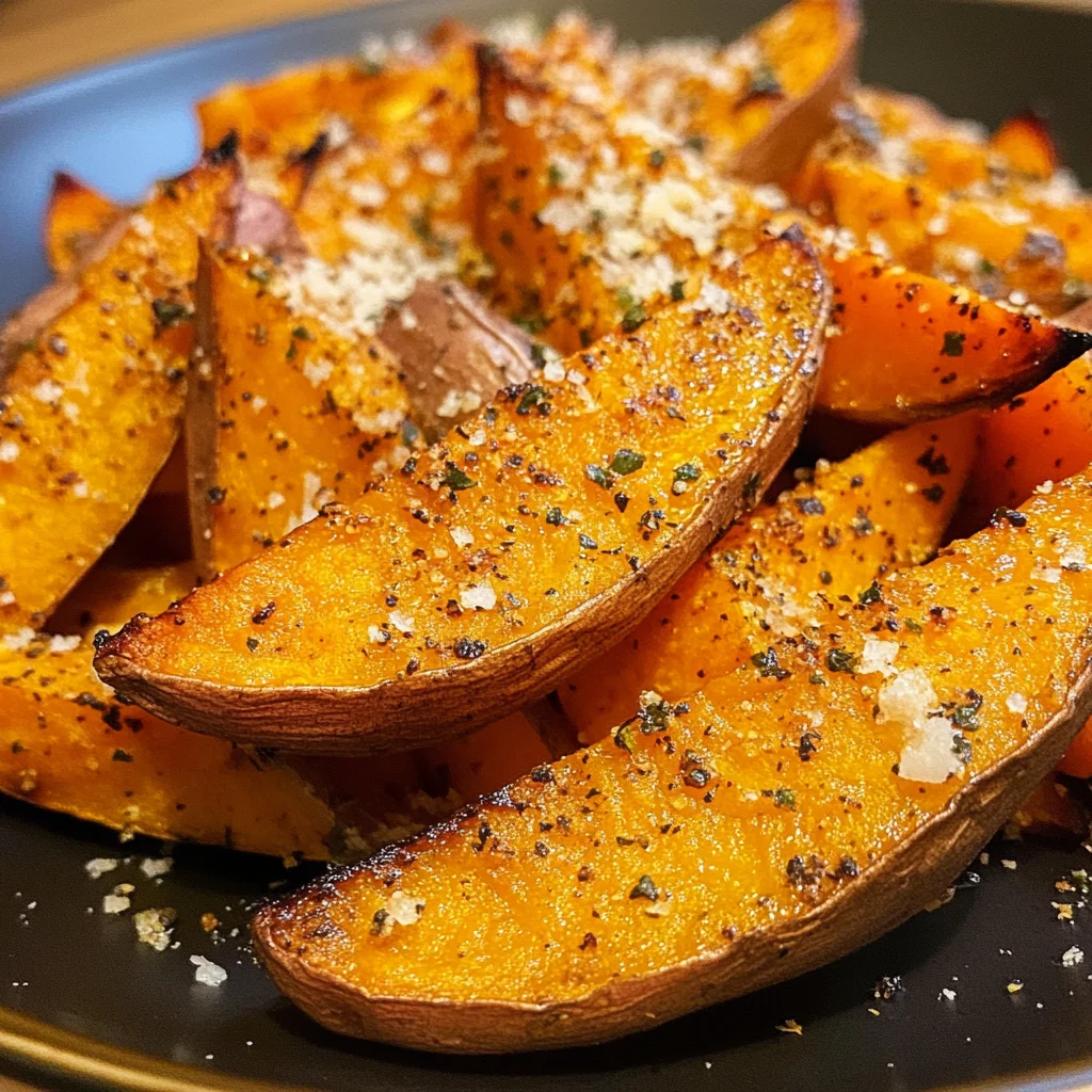 Garlic Parmesan Sweet Potato Wedges Made Easy in Air Fryer image 4