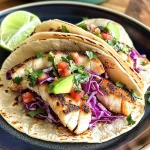 Grilled Fish Tacos with Chipotle-Lime Dressing