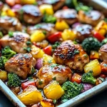 Hawaiian Chicken Sheet Pan Dinner