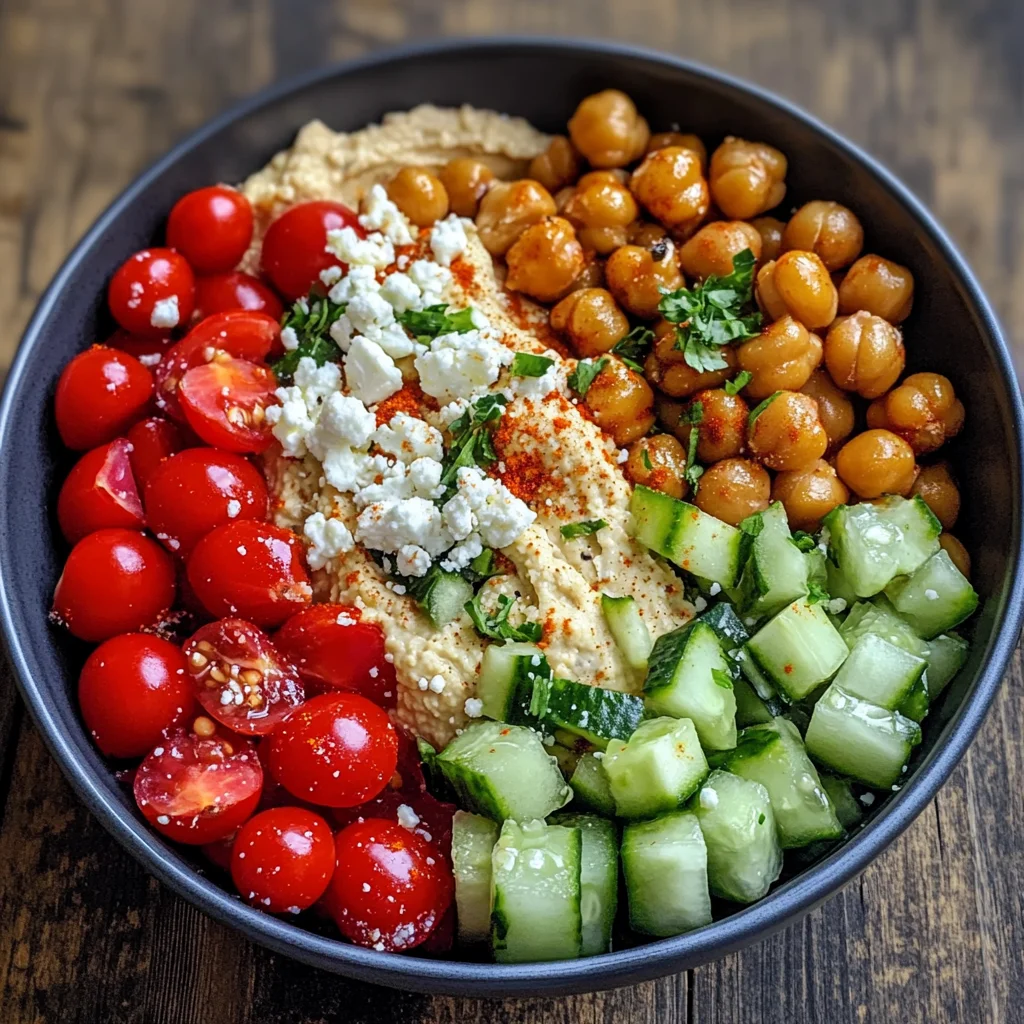 Healthy Mediterranean Hummus Bowl image 2