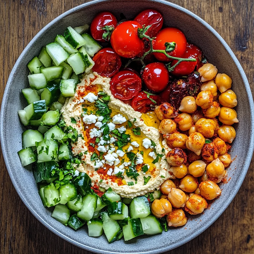 Healthy Mediterranean Hummus Bowl image 3
