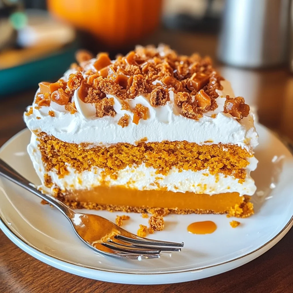 Indulge in Better Than Cake Pumpkin Delight with Toffee and Caramel