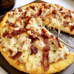 Keto Chicken Bacon Ranch Pizza