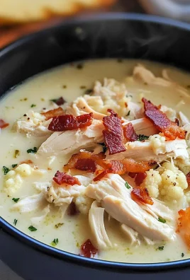 Keto Chicken and Cauliflower Chowder with Bacon