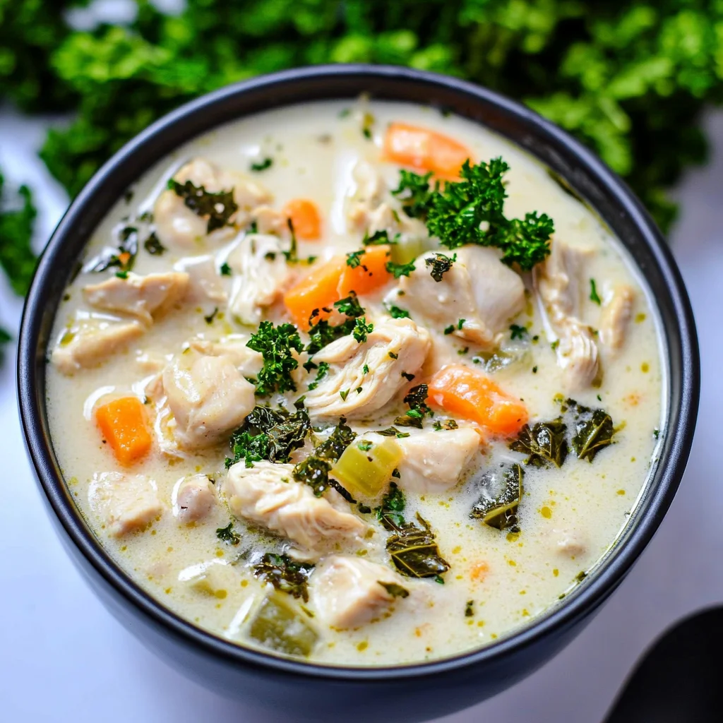 Keto Creamy Crockpot Chicken Stew