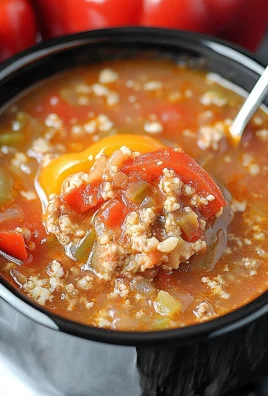 Keto Slow Cooker Stuffed Pepper Soup