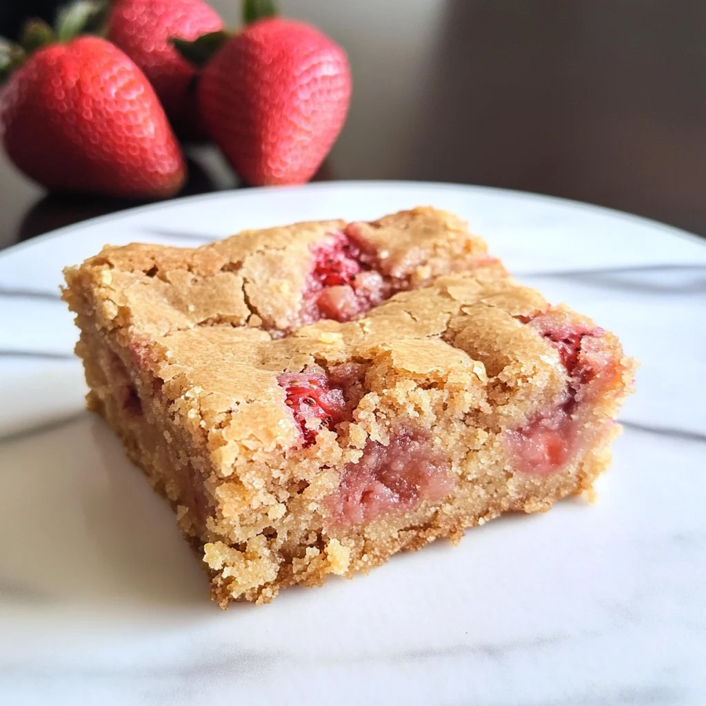 Keto Strawberry Lemon Blondies
