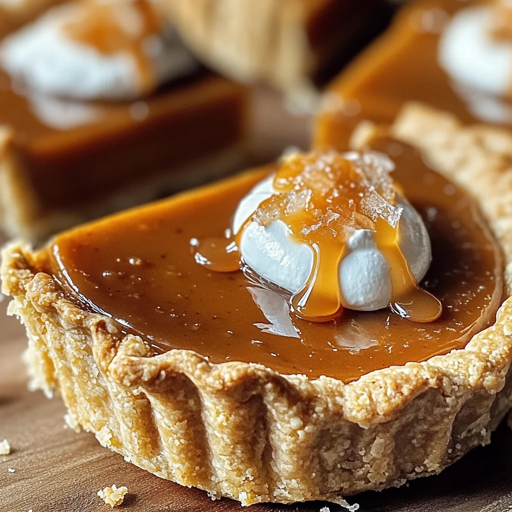 Obsession-Worthy Healthy Pumpkin Pies with Salted Caramel