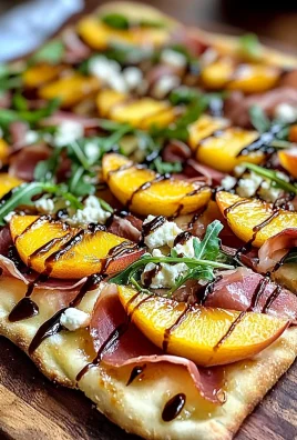 Peach and Prosciutto Flatbread