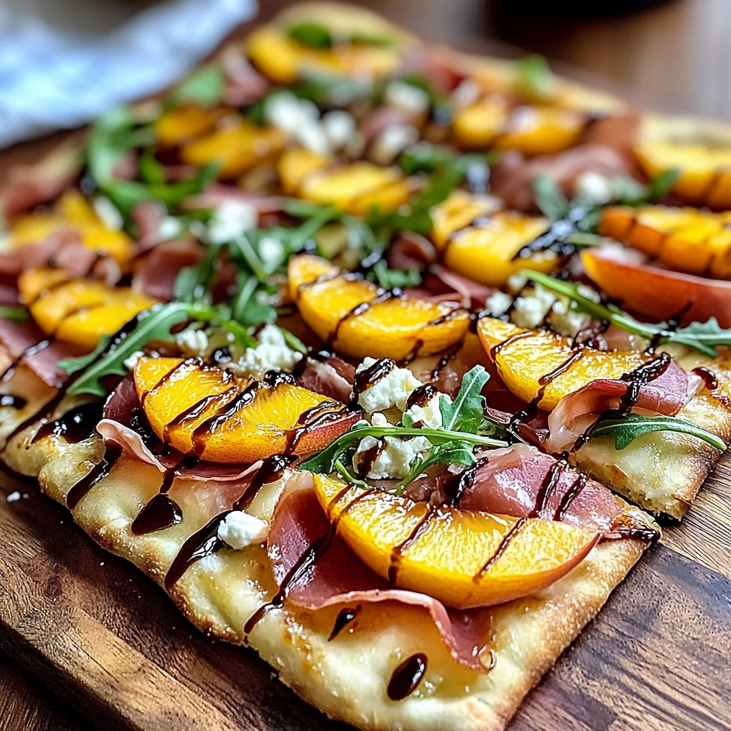 Peach and Prosciutto Flatbread