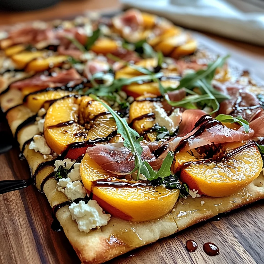 Peach and Prosciutto Flatbread