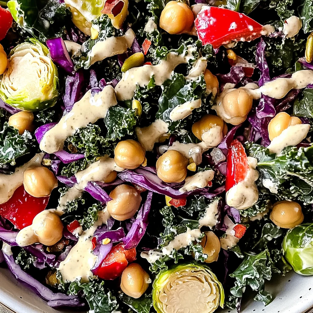 Viral Tuscan Kale Chopped Salad with Lemon and Tahini Dressing