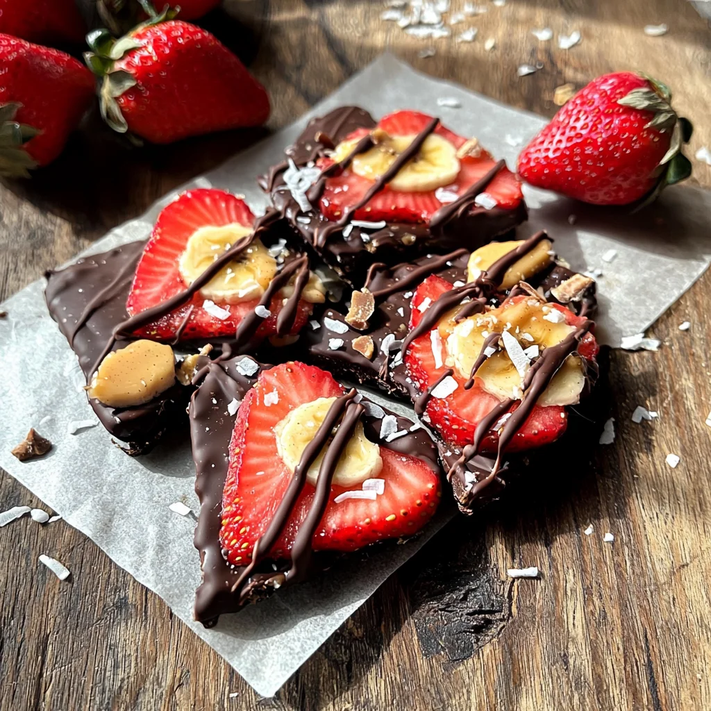 4-ingredient Strawberry Banana Bark