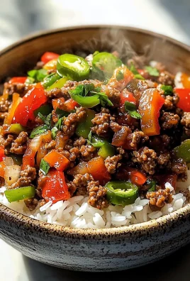Beef and Pepper Rice Bowls