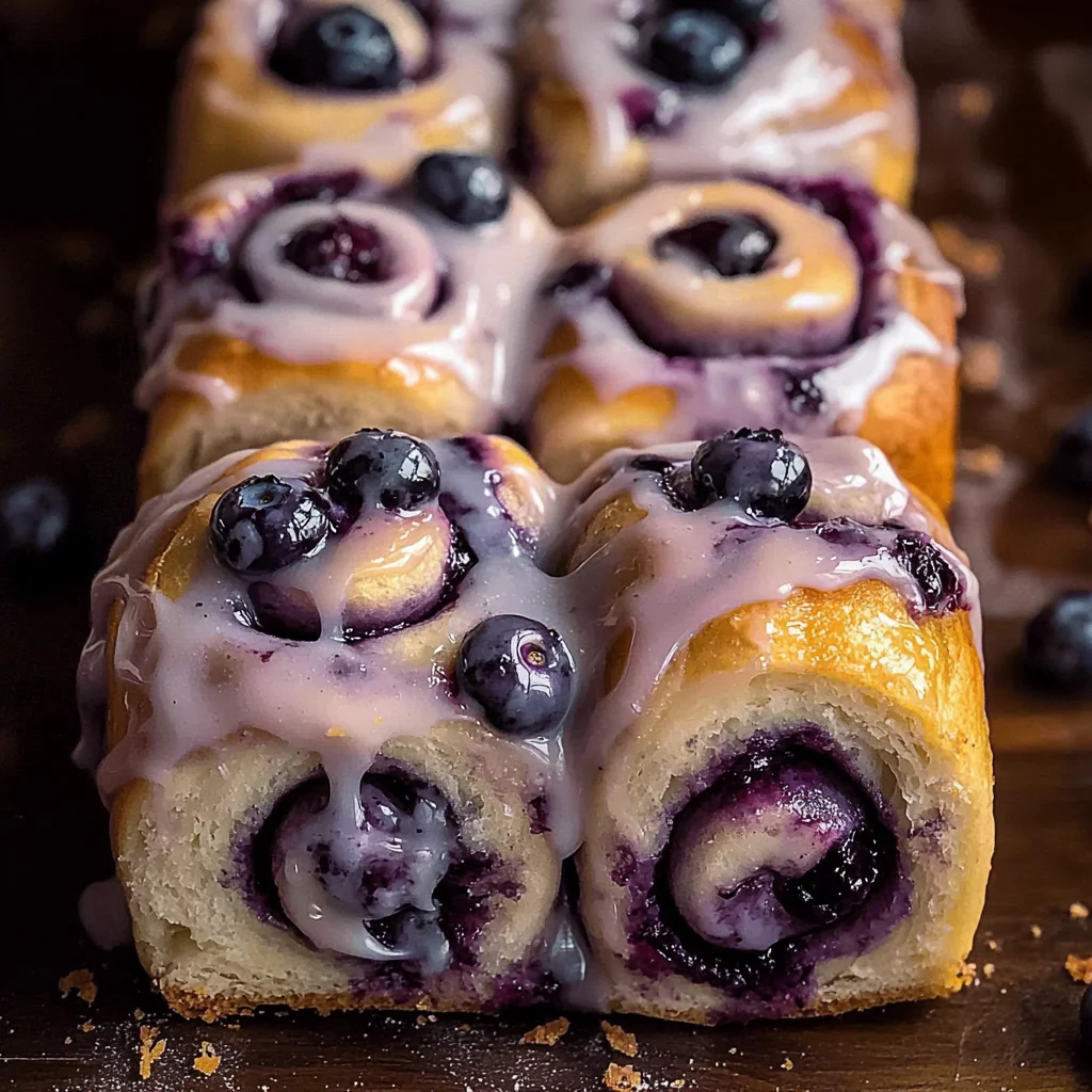 Blueberry Cheesecake Swirl Rolls