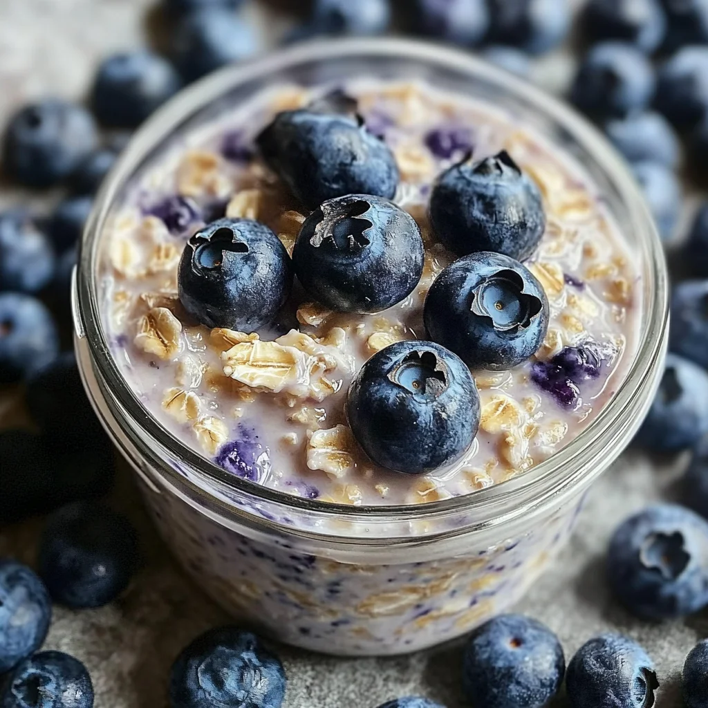 Blueberry Overnight Oats (Easy & Healthy)