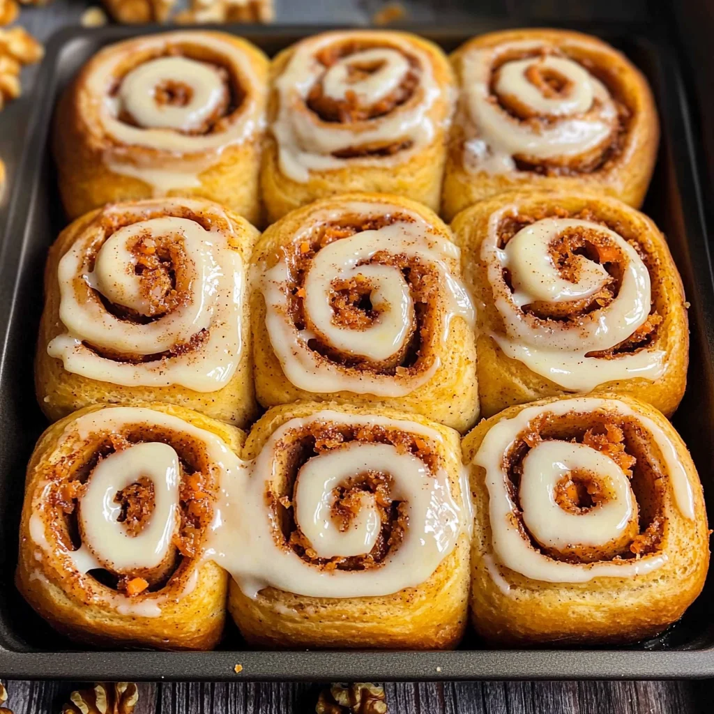Carrot Cake Cinnamon Rolls