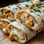 Cheesy Garlic Chicken Wraps