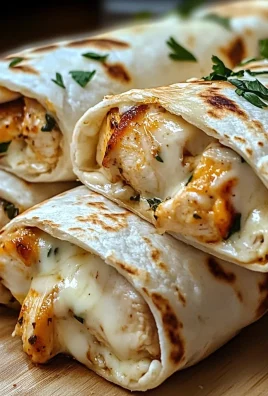 Cheesy Garlic Chicken Wraps