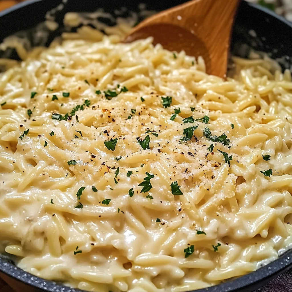 Creamy Garlic Parmesan Orzo