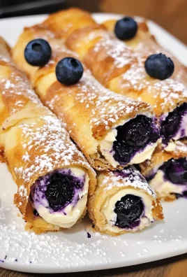 Crispy Keto Blueberry Cream Cheese Roll-Ups
