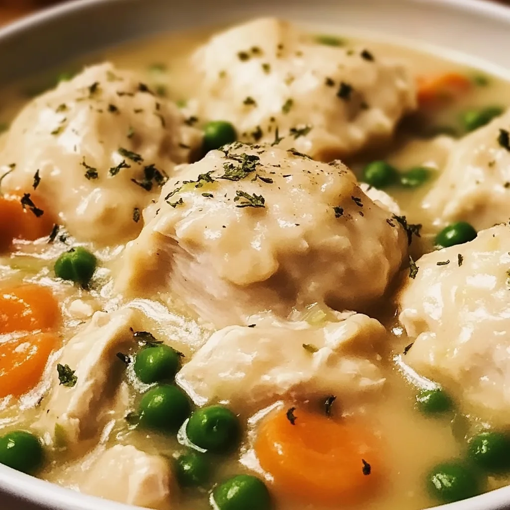 Crockpot Chicken and Dumplings Recipe with Easy Biscuits