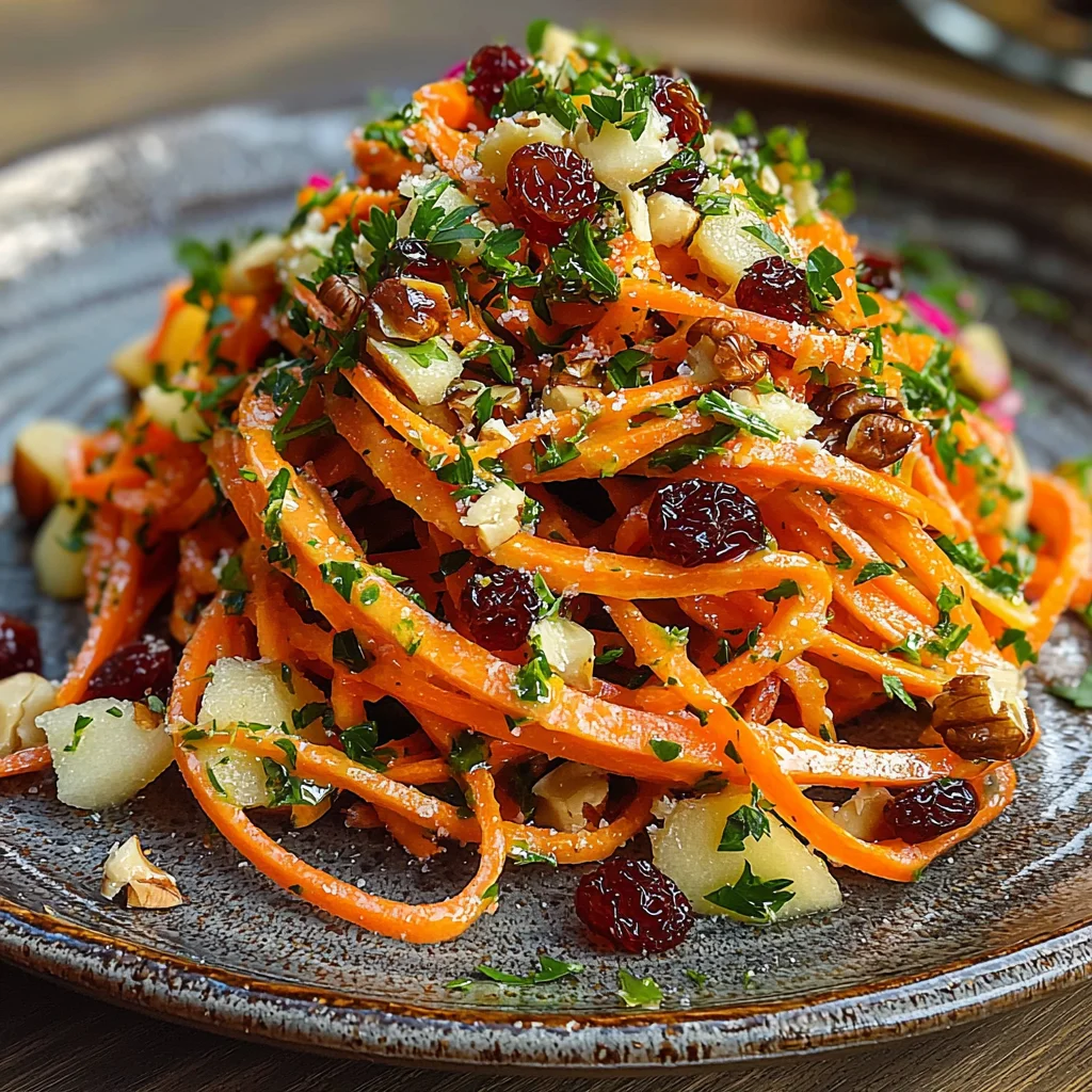 Crunchy Apple & Carrot Salad with Creamy Citrus Dressing Recipe
