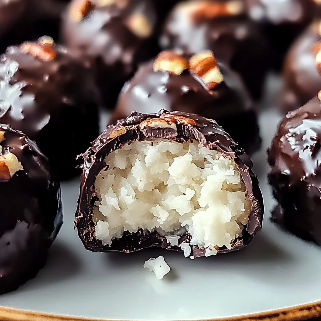 Dark Chocolate Coconut Bites