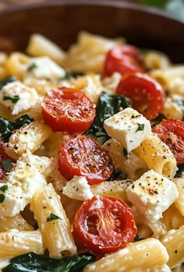 Delicious Baked Feta Pasta Recipe with Spinach and Tomatoes
