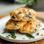 Delicious Breakfast Protein Biscuits with Spinach and Cheese