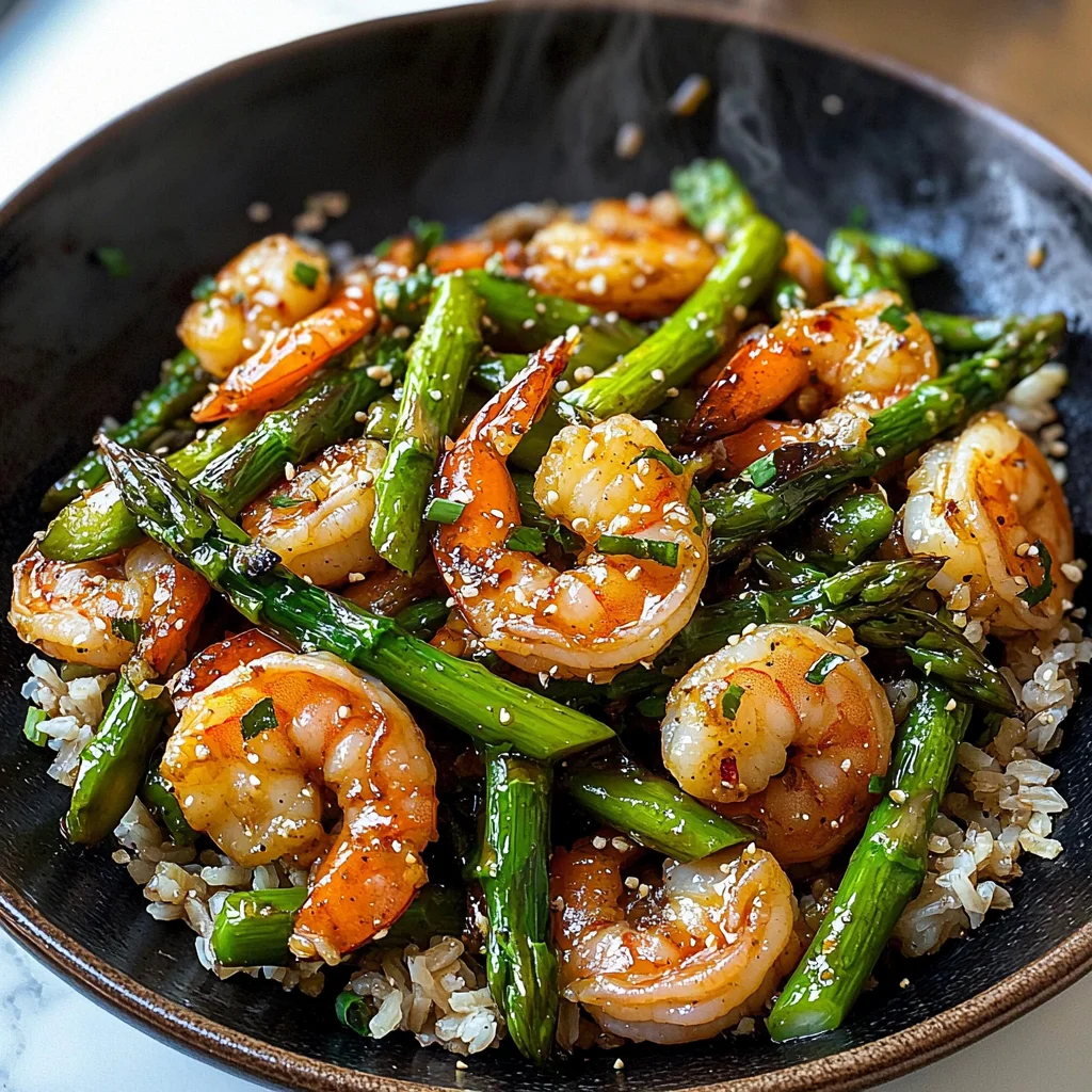 Delicious Easy, Healthy Shrimp and Asparagus Stir Fry Recipe