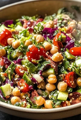 Delicious Pizza Night Salad Recipe with Chickpeas and Veggies
