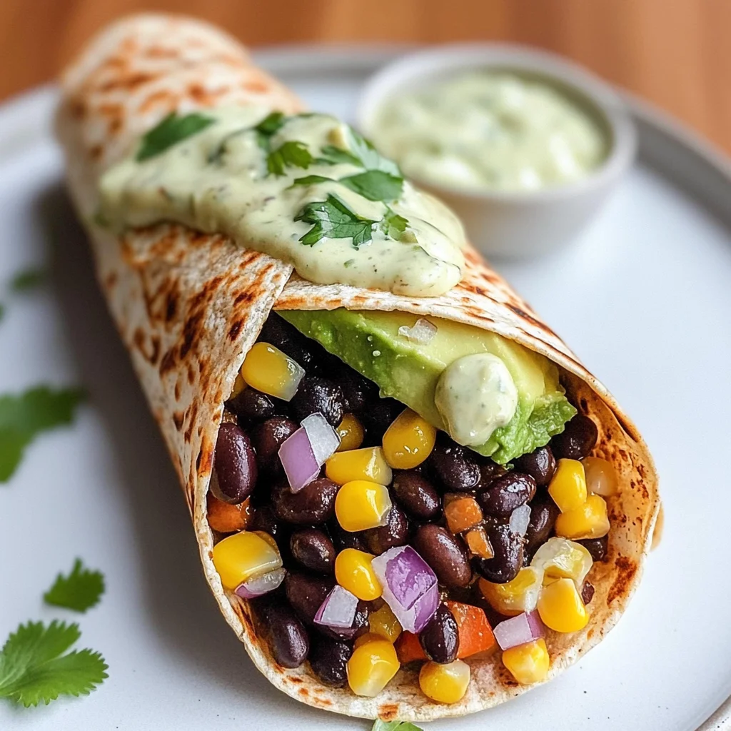 Easy Black Bean and Avocado Wrap