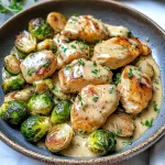 Easy Chicken Alfredo Brussel Sprouts