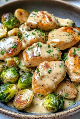 Easy Chicken Alfredo Brussel Sprouts