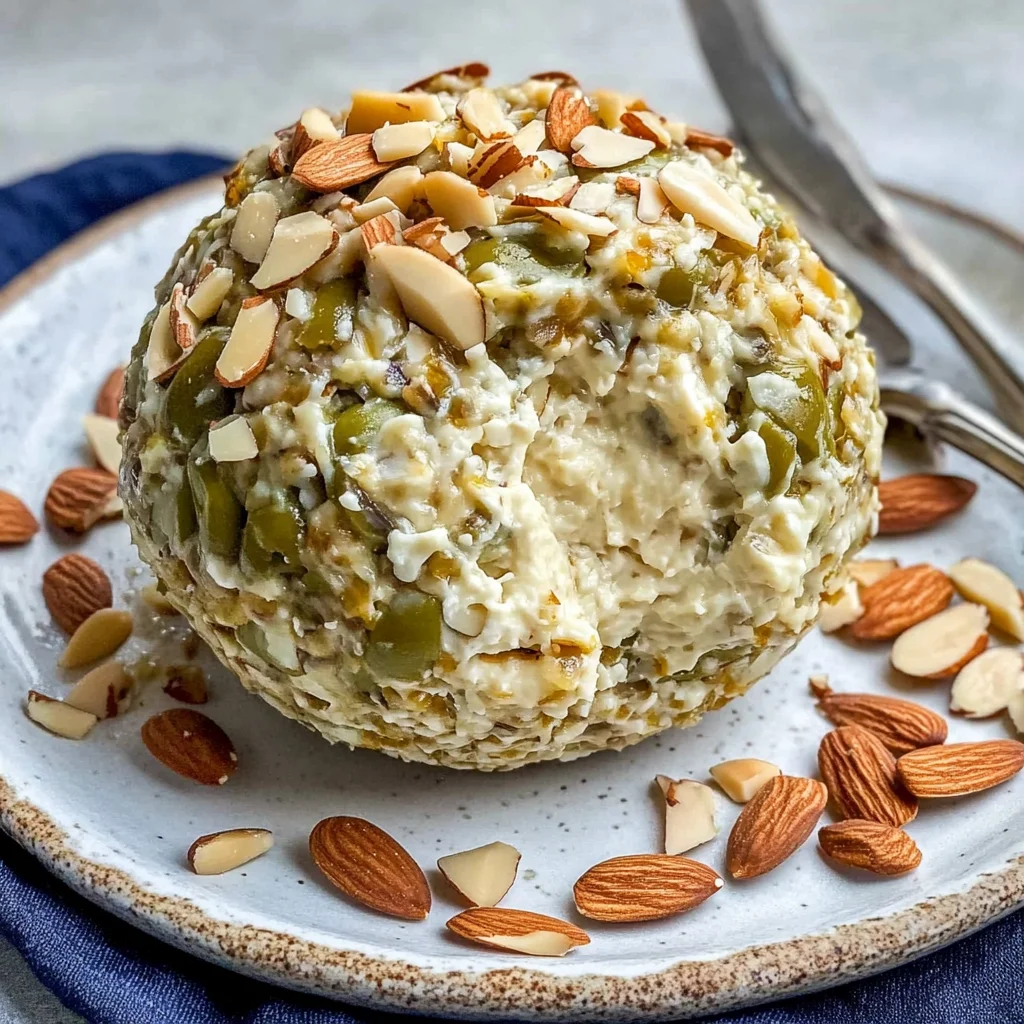 Easy Olive Coasted Cheese Ball