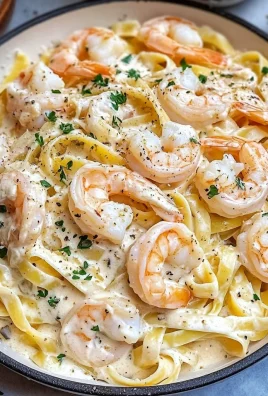 Easy Shrimp Fettuccine Alfredo