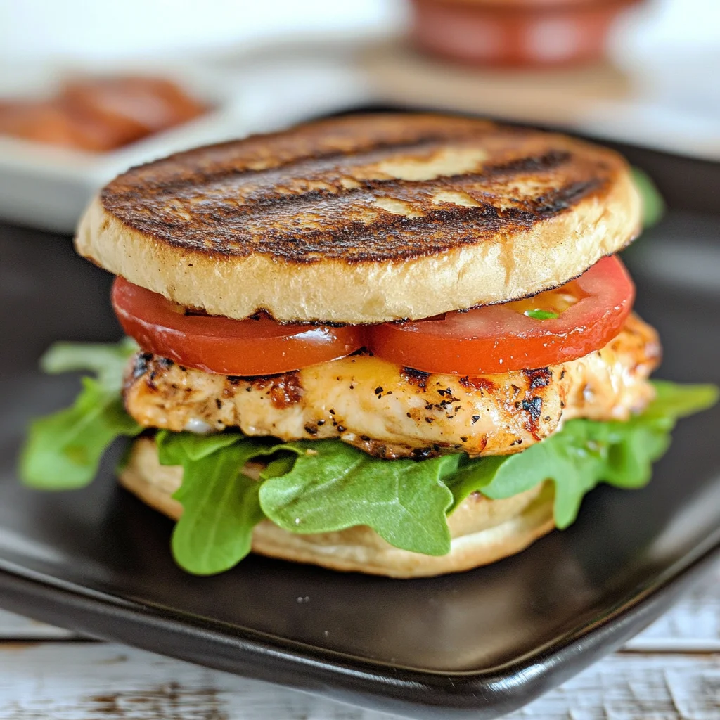 GRILLED CHICKEN BLT ON KETO CHEESE BUNS