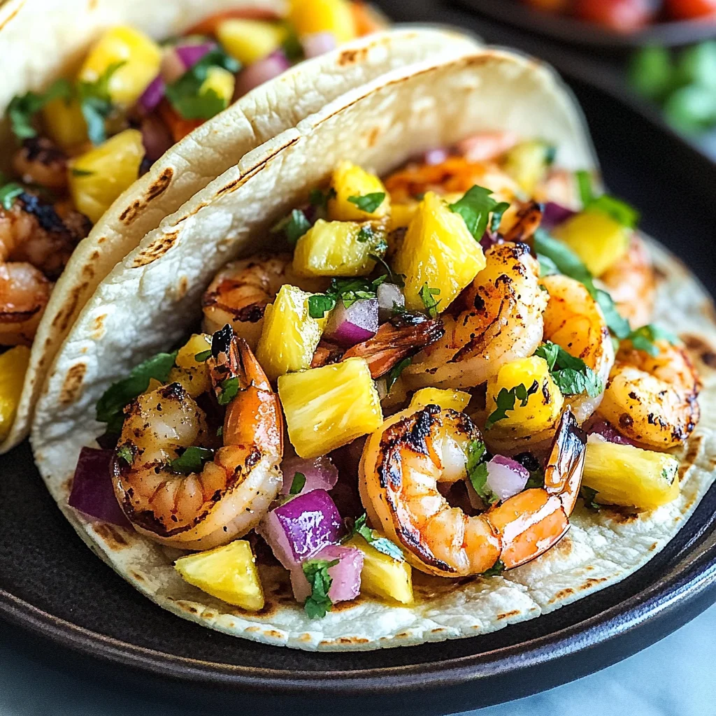 Grilled Shrimp Tacos with Pineapple Salsa