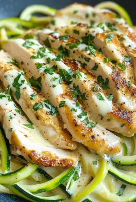 Healthy Chicken Alfredo Zoodles