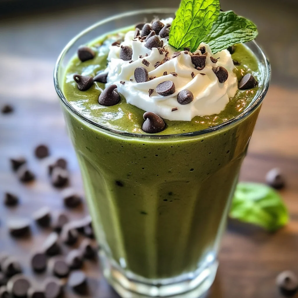 Healthy Mint Chocolate Chip Smoothie